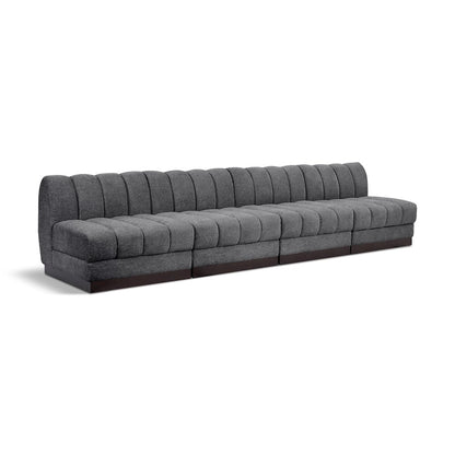 Quinn Grey Chenille Fabric Modular Sofa
