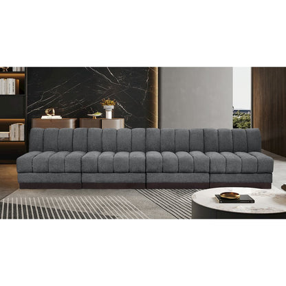 Quinn Grey Chenille Fabric Modular Sofa