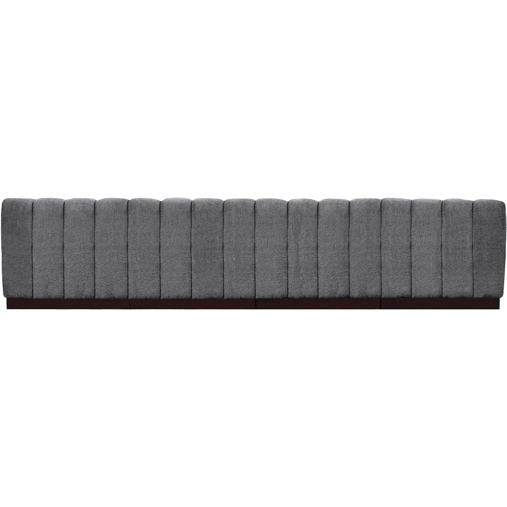 Quinn Grey Chenille Fabric Modular Sofa