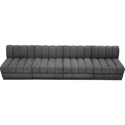Quinn Grey Chenille Fabric Modular Sofa