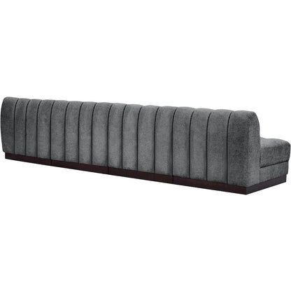 Quinn Grey Chenille Fabric Modular Sofa