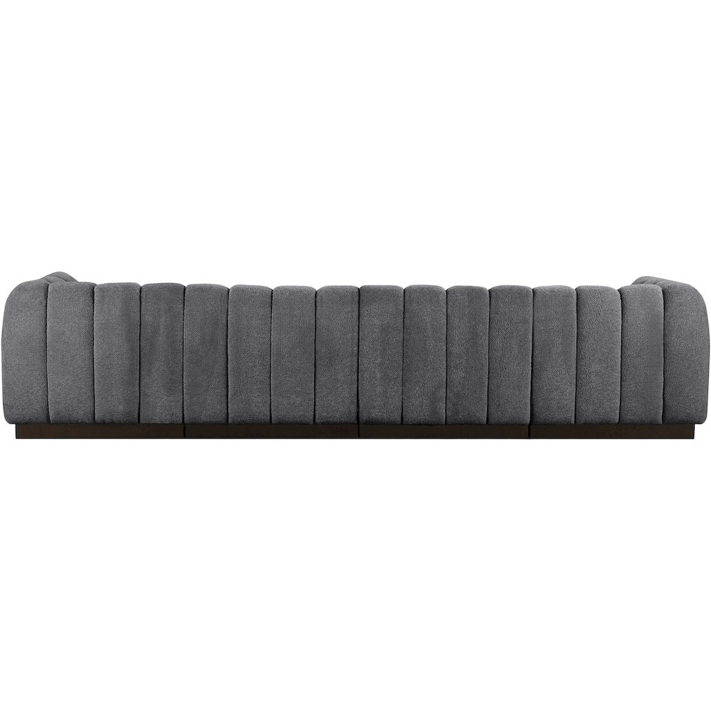 Quinn Grey Chenille Fabric Modular Sofa