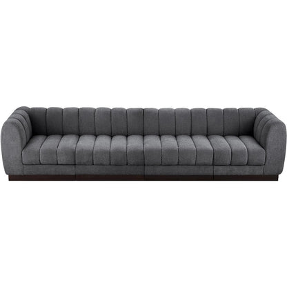 Quinn Grey Chenille Fabric Modular Sofa