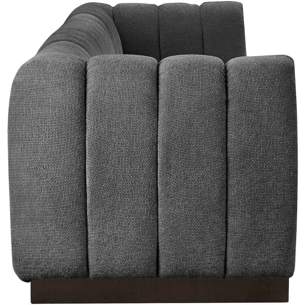 Quinn Grey Chenille Fabric Modular Sofa
