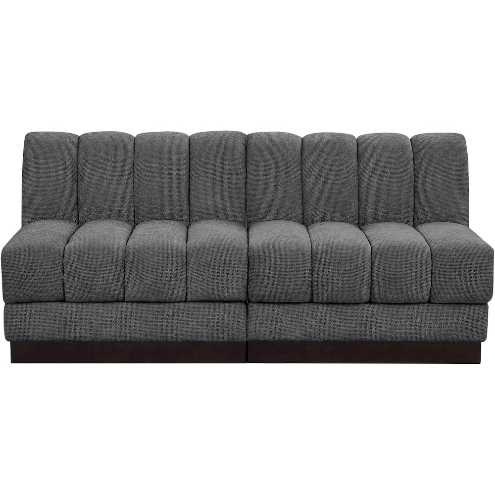 Quinn Grey Chenille Fabric Modular Sofa