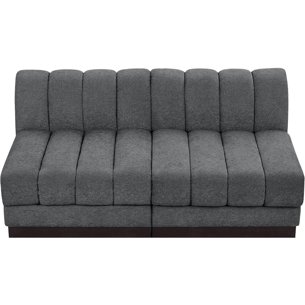 Quinn Grey Chenille Fabric Modular Sofa