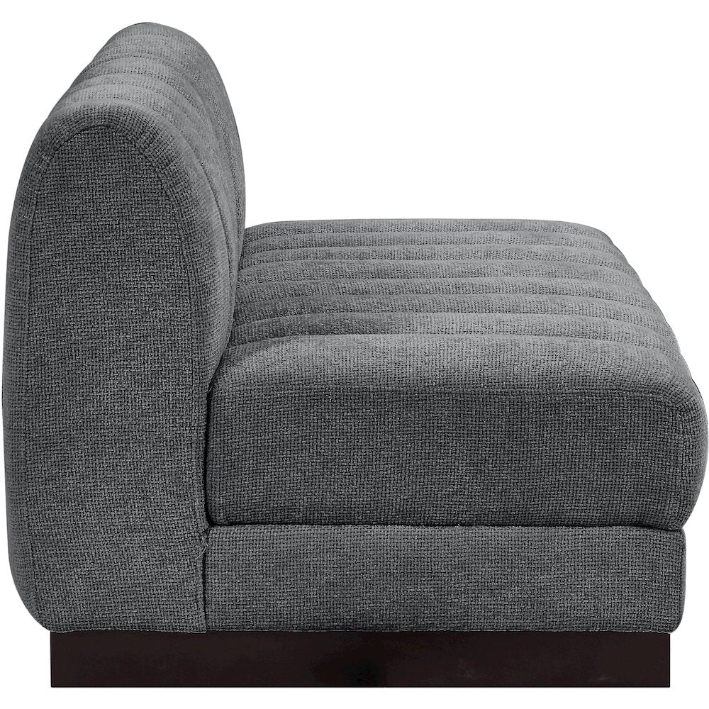 Quinn Grey Chenille Fabric Modular Sofa
