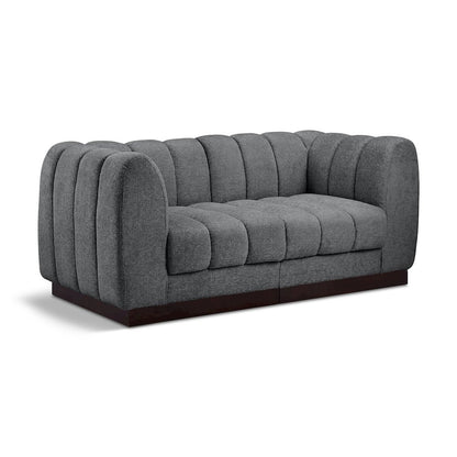 Quinn Grey Chenille Fabric Modular Sofa