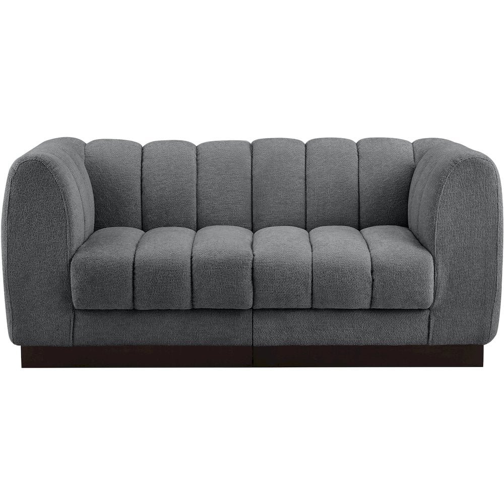 Quinn Grey Chenille Fabric Modular Sofa