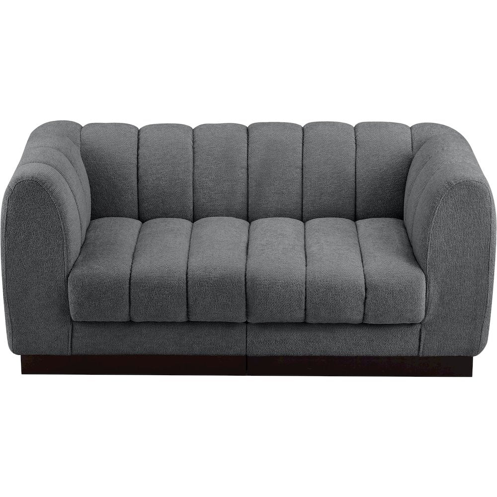 Quinn Grey Chenille Fabric Modular Sofa