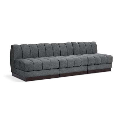 Quinn Grey Chenille Fabric Modular Sofa