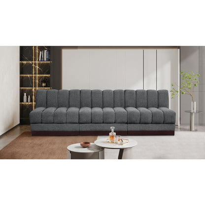 Quinn Grey Chenille Fabric Modular Sofa
