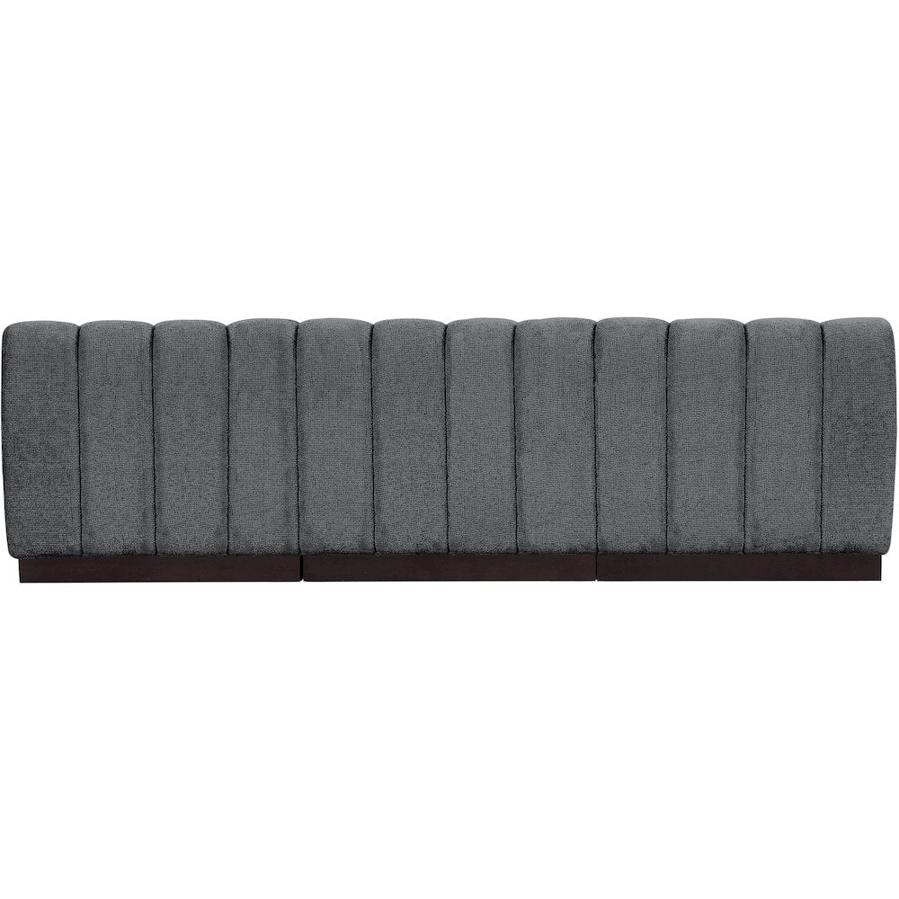 Quinn Grey Chenille Fabric Modular Sofa