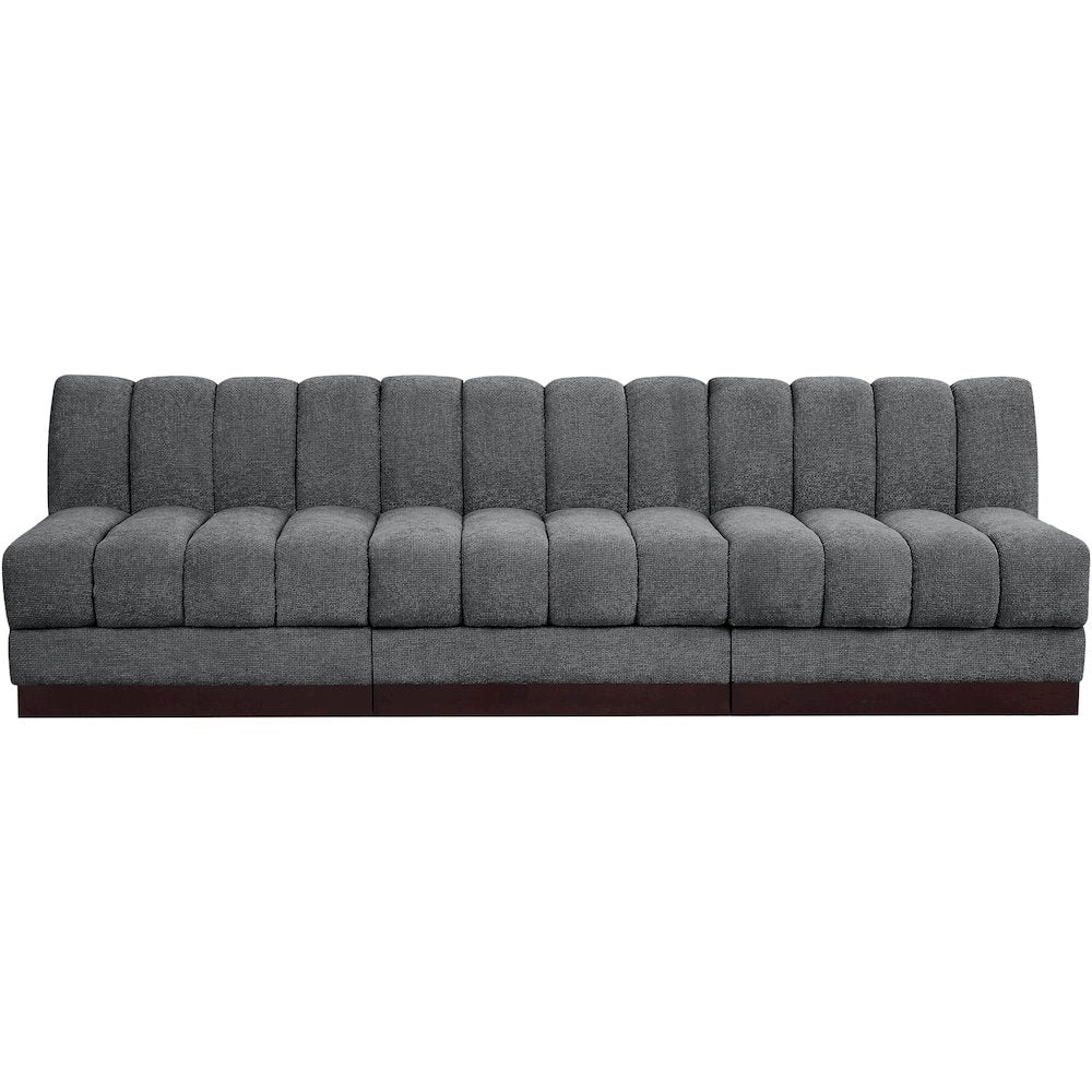 Quinn Grey Chenille Fabric Modular Sofa