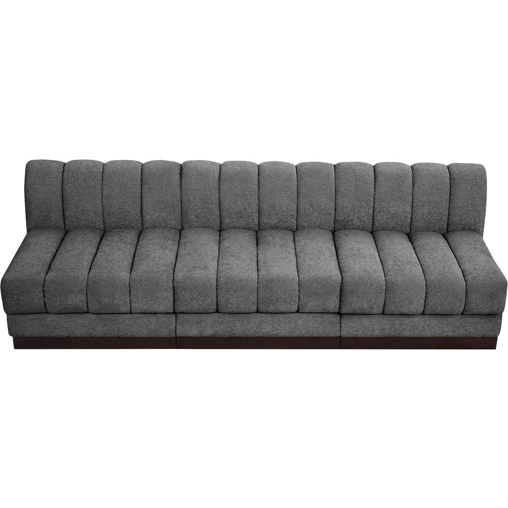 Quinn Grey Chenille Fabric Modular Sofa