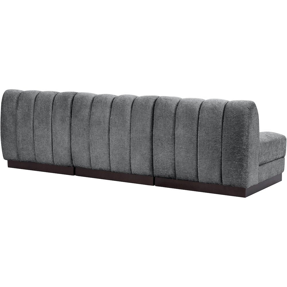 Quinn Grey Chenille Fabric Modular Sofa