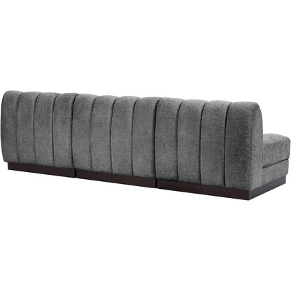 Quinn Grey Chenille Fabric Modular Sofa