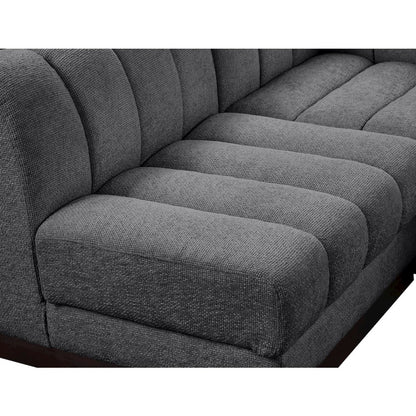 Quinn Grey Chenille Fabric Modular Sectional