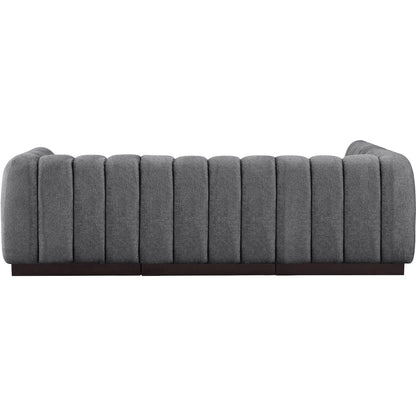 Quinn Grey Chenille Fabric Modular Sectional