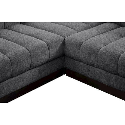 Quinn Grey Chenille Fabric Modular Sectional
