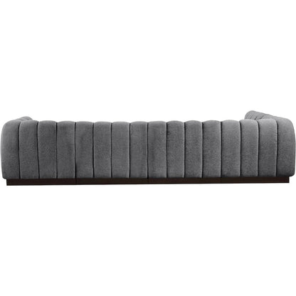 Quinn Grey Chenille Fabric Modular Sectional