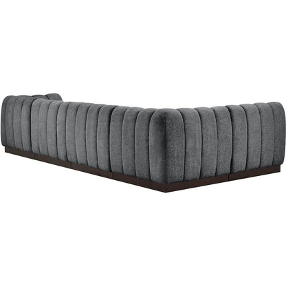 Quinn Grey Chenille Fabric Modular Sectional