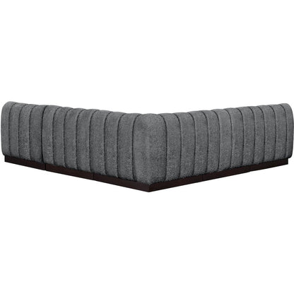 Quinn Grey Chenille Fabric Modular Sectional