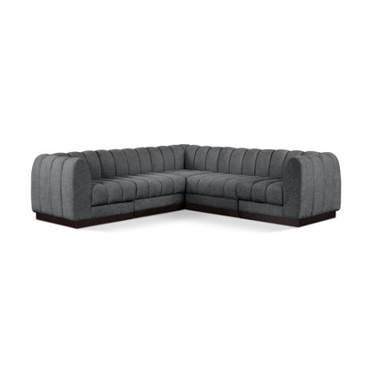 Quinn Grey Chenille Fabric Modular Sectional