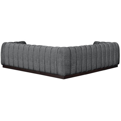 Quinn Grey Chenille Fabric Modular Sectional