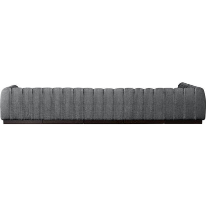 Quinn Grey Chenille Fabric Modular Sectional