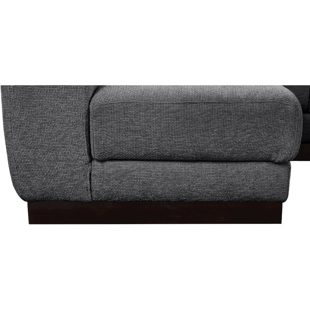 Quinn Grey Chenille Fabric Modular Sectional