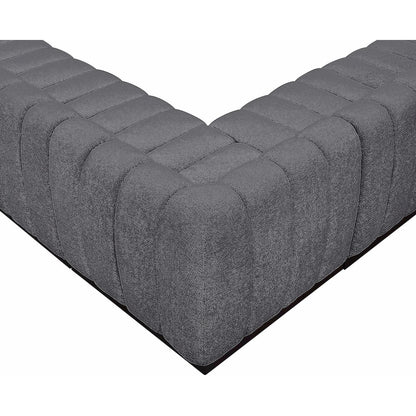 Quinn Grey Chenille Fabric Modular Sectional