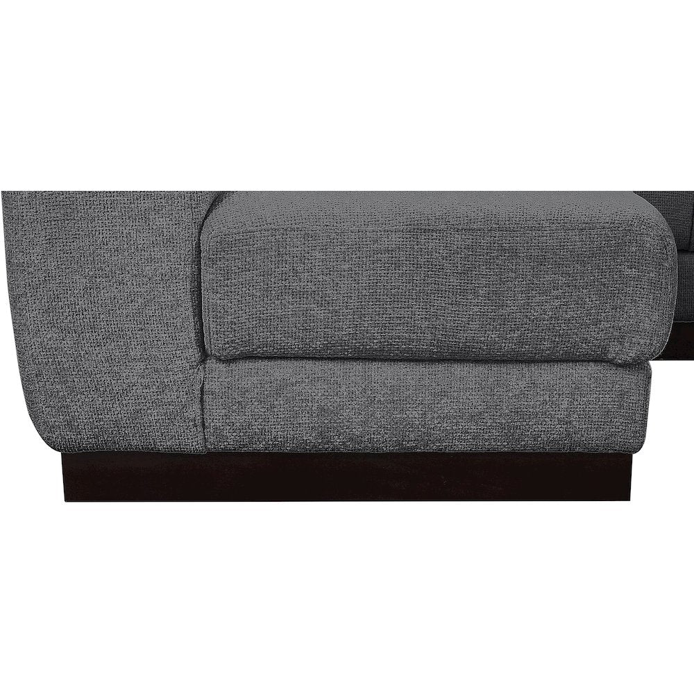 Quinn Grey Chenille Fabric Modular Sectional