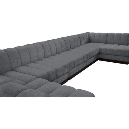 Quinn Grey Chenille Fabric Modular Sectional