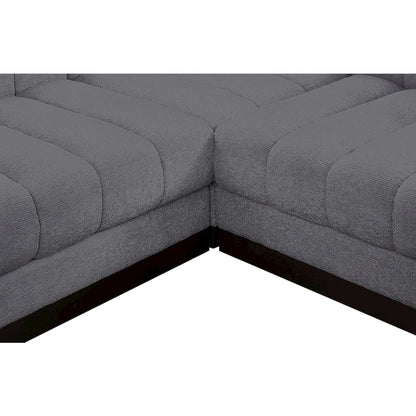 Quinn Grey Chenille Fabric Modular Sectional