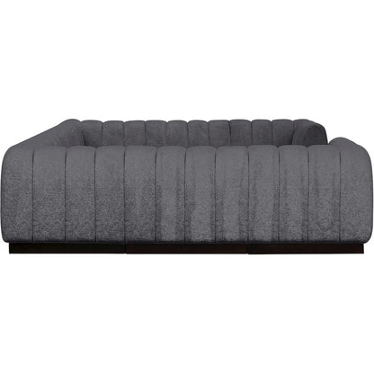 Quinn Grey Chenille Fabric Modular Sectional