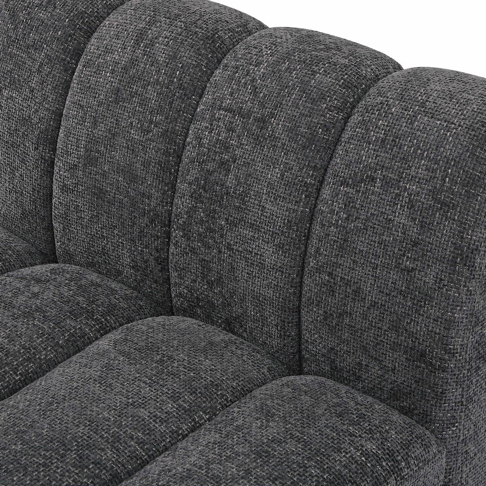 Quinn Grey Chenille Fabric Modular Sectional