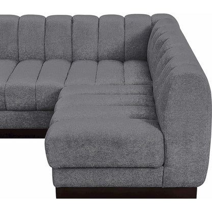 Quinn Grey Chenille Fabric Modular Sectional