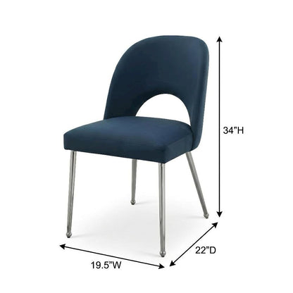 Chrome Vegan Leather Dining Chairs Set of 2 with Contemporary Design