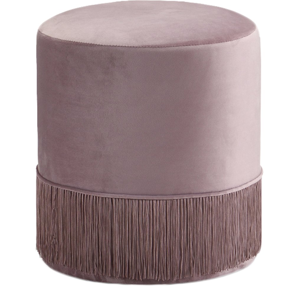 Teddy Pink Velvet Ottoman/Stool