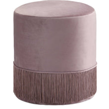 Teddy Pink Velvet Ottoman/Stool