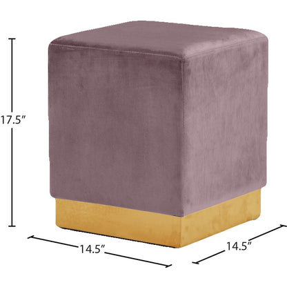 Jax Pink Velvet Ottoman/Stool