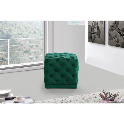 Stella Green Velvet Ottoman/Stool