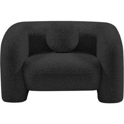 Emory Black Boucle Fabric Chair