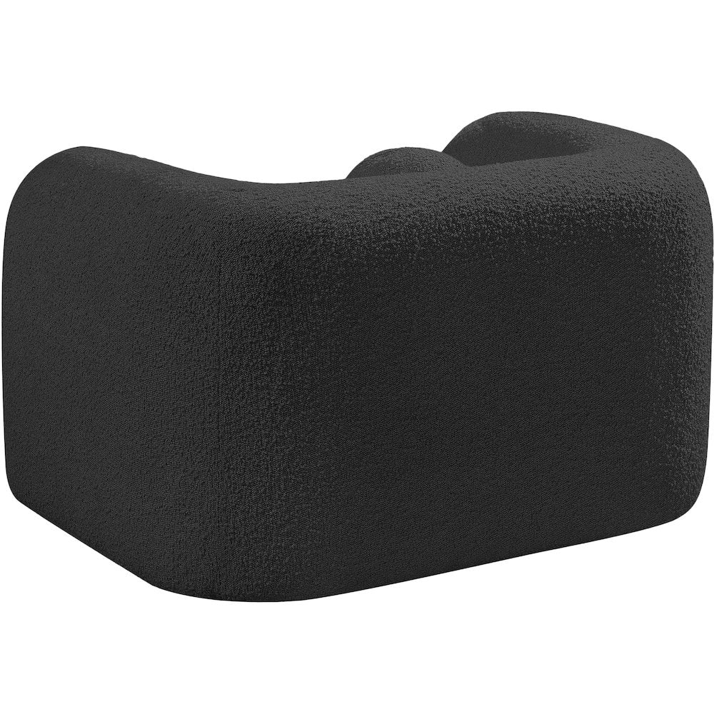 Emory Black Boucle Fabric Chair