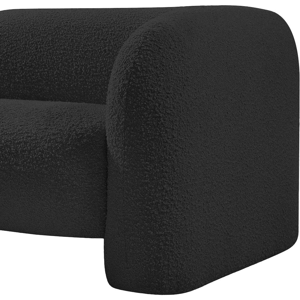 Emory Black Boucle Fabric Chair