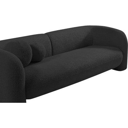 Emory Black Boucle Fabric Sofa