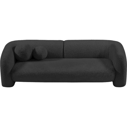 Emory Black Boucle Fabric Sofa