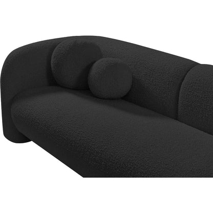 Emory Black Boucle Fabric Sofa