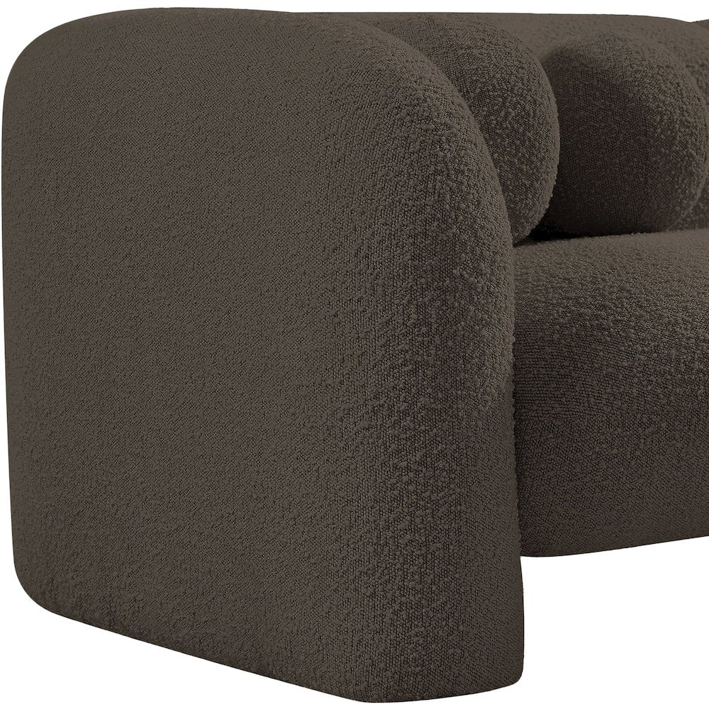 Emory Brown Boucle Fabric Chair